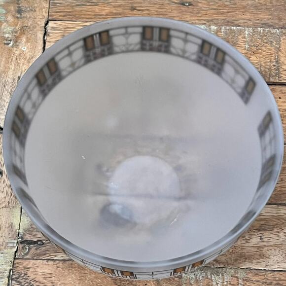 Tree of Life, Rare Art Glass Bowl, Omaggio A Frank Lloyd  Vtg Omaggio Frank Lloyd Wright Frosted Glass Bowl Architecture Sculpture